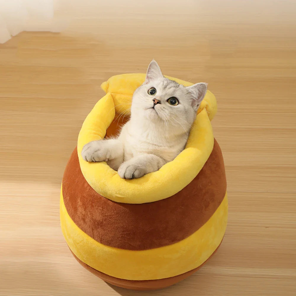 Honey Jar Theme Cat Bed