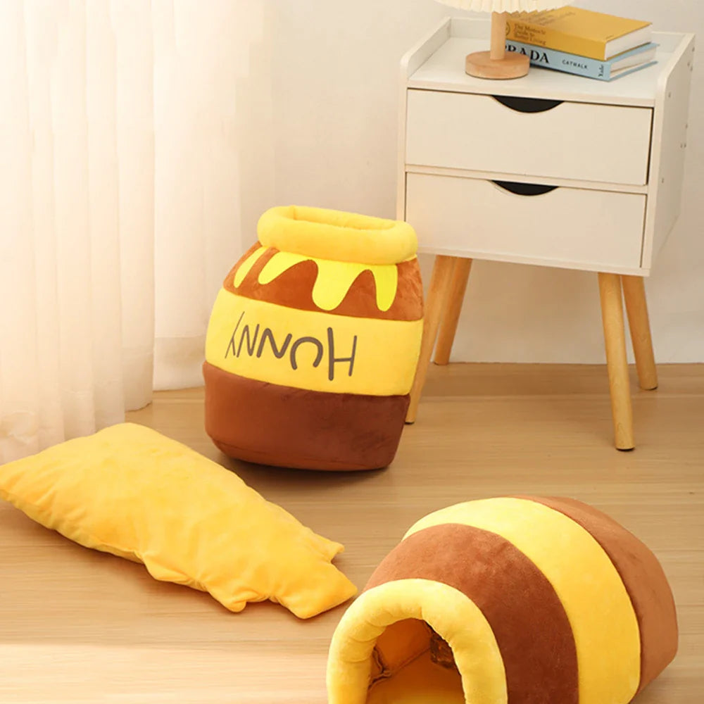 Honey Jar Theme Cat Bed