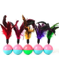 5.5cm Funny Pet Cat Toys Favorite feather Mouse Tumbler Plastic Toys
